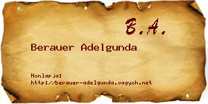 Berauer Adelgunda névjegykártya